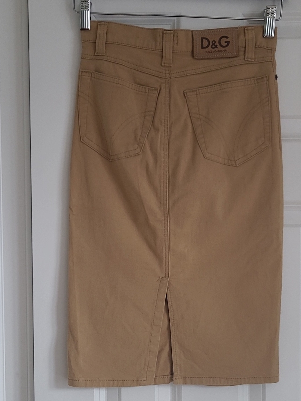 D&G Tan Pencil Skirt with Back Slit